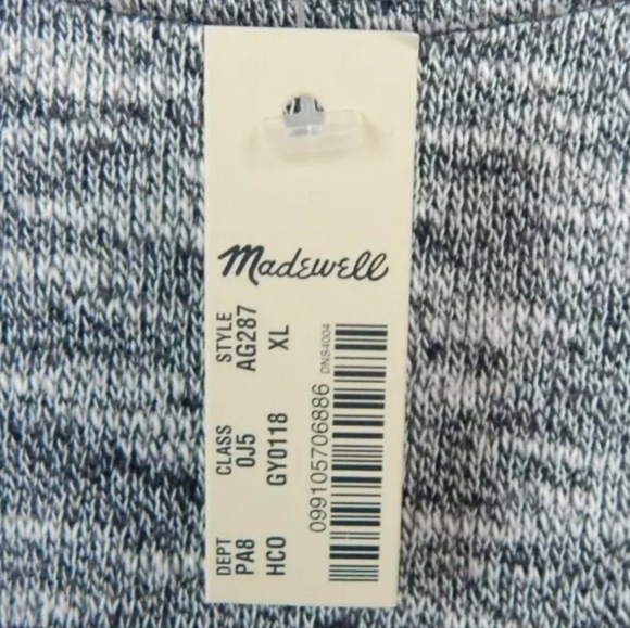 Madewell Balloon Sleeve Textured Crewneck Sweatshirt - Picture 3 of 5